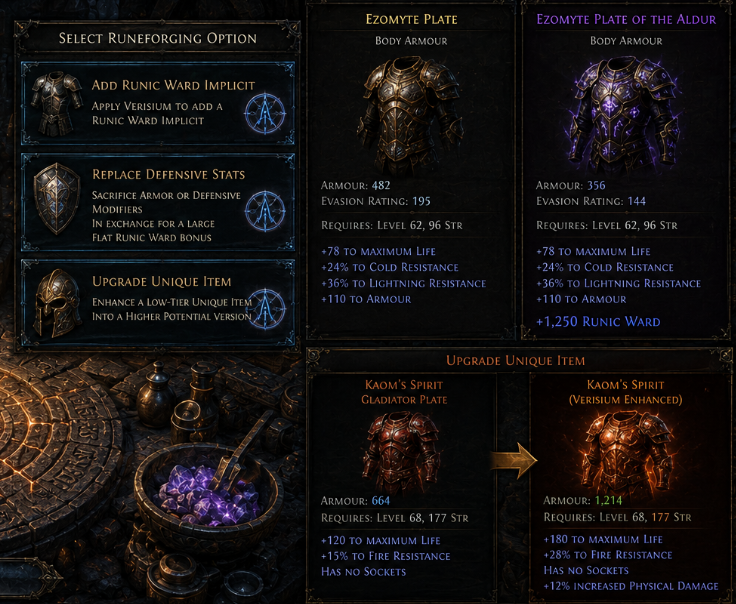 Path of Exile 2 Runeforging Guide and Verisium Item Crafting
